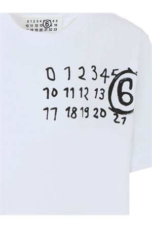 tshirt in cotone bianco MM6 KIDS | M60897MM02YM6100